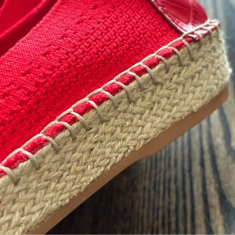 Cole Haan Red Cloudfeel Stitchlite Espadrille Slip-Ons Women’s Sz 7.5